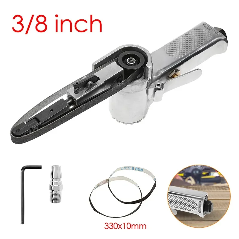 Air Belt Sander Air Angle Grinder Grinding Machine 3/8" with 330x10mm Sanding Belts for Compressor Pneumatic Tool angle grinder belt sander pneumatic sander pneumatic grinder