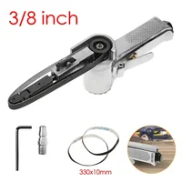 3/8" Air Belt Sander Air Angle Grinder Grinding Machine with Sanding Belts 330x10mm for Air Compressor Sanding Pneumatic Tool 1
