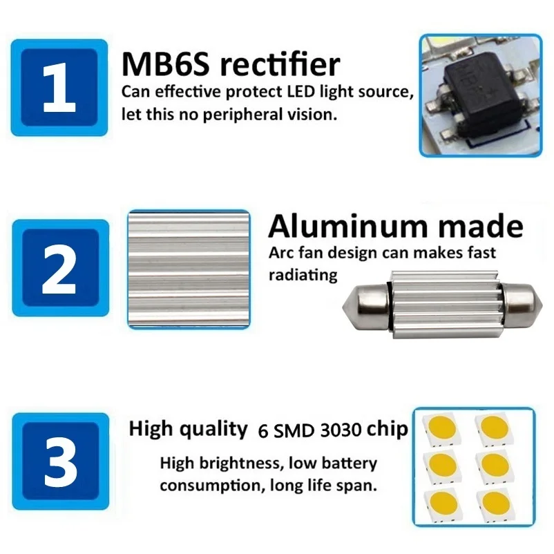 3030 LED ڵ  ׸  , ڵ    ,  , 佺 31mm, 36mm, 39mm, 41mm, C5W, C10W, 6 SMD, 100 