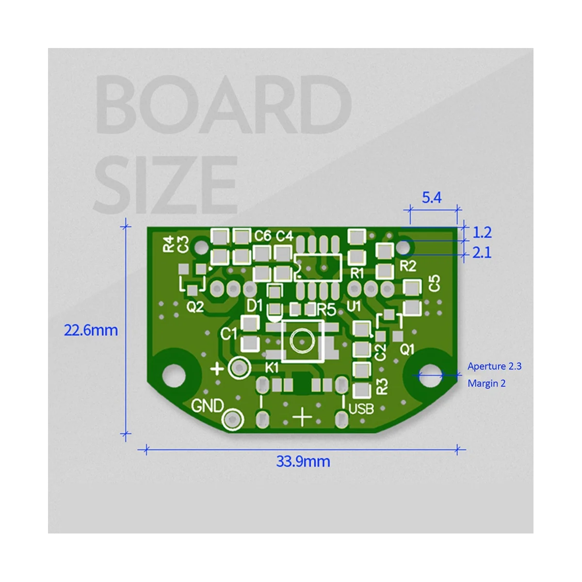 Type-C USB Humidifier Atomization Module Drive Circuit Board Accessories DC5V Mini Humidifier Double Spray Head