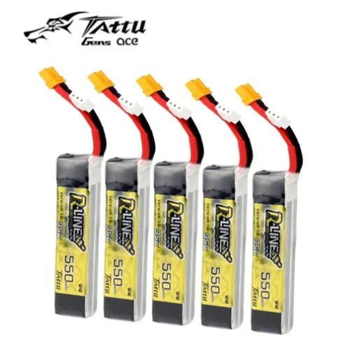 

Tattu R-Line 1.0 LiPo Rechargeable Battery 2S 3S1P 550mAh 95C 7.4V 11.1V Pack With XT30 Plug for RC FPV Racing Drone Quadcopte