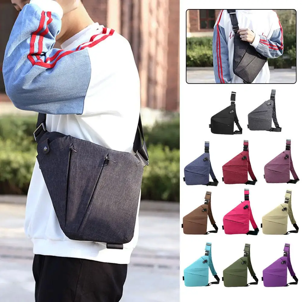 

Body Bag Storage Minimalist Chest Bag Trendy Fitted Oxford Cloth Chest Bag Fashion Casual Gun Bag For Men N4l5