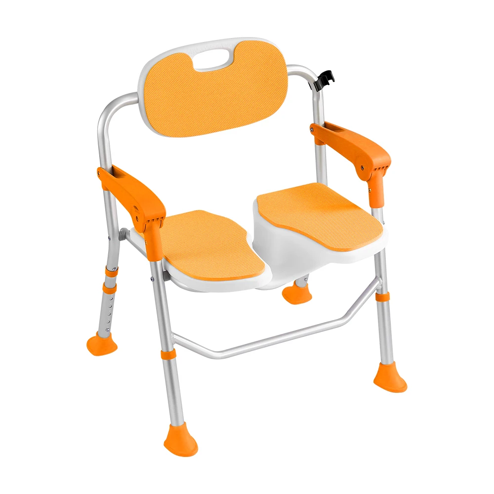 Bath Chair Portable Bath Padded Bathroom Folding Disabled Stroke Hemiplegia Elderly Bath Chair Shower Anti-slip Seat Cushion 4