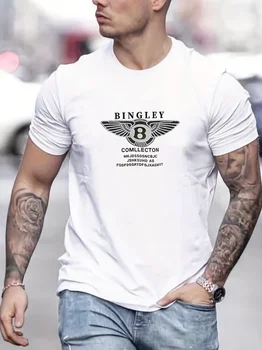 Men's 100% pure cotton summer loose size PARIS letter pattern print 1