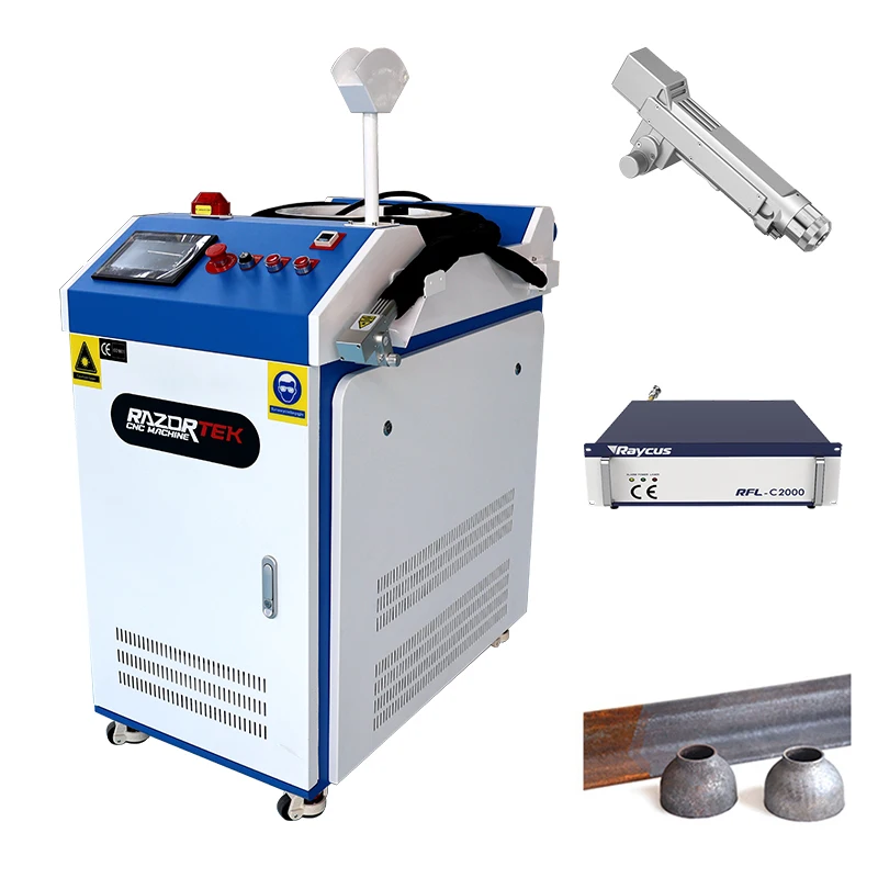 

Razortek 1500w 2000w 3000w Rust Removal Metal Clean Machines Fiber Laser Cleaning Machine