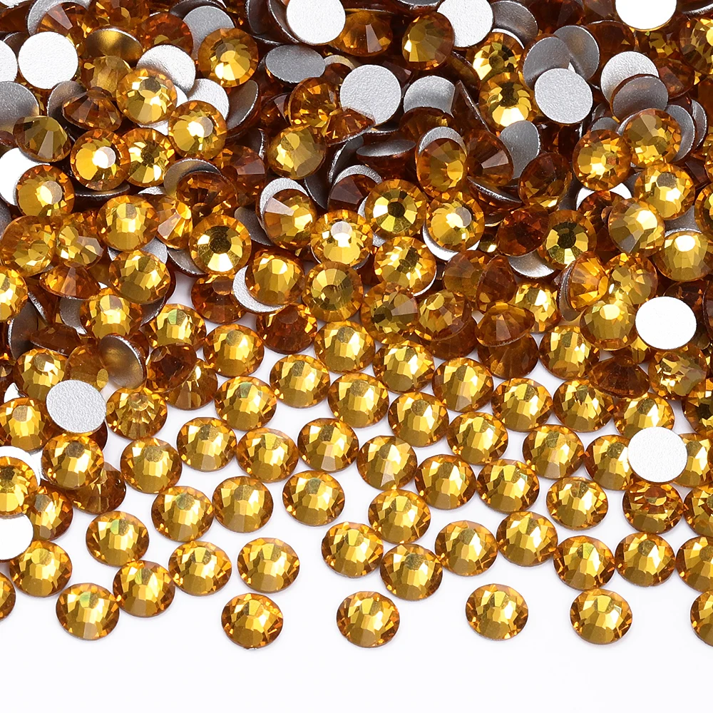 High-Quality Silver Glitter Glass Crystal Rhinestones for Nail Art and Wedding Dress Decoration