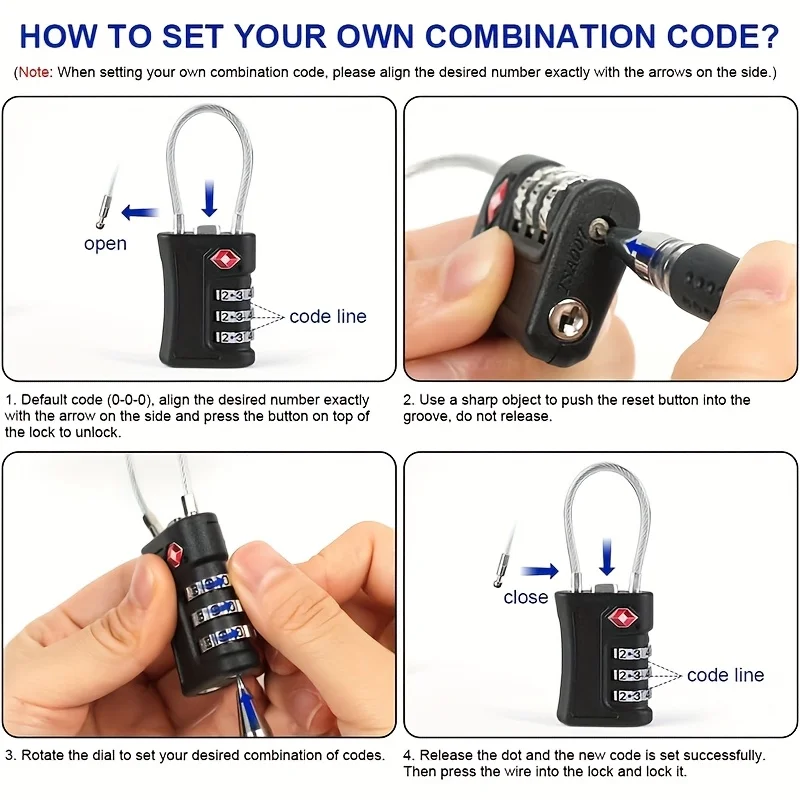 TSA Combination Luggage Locks 4