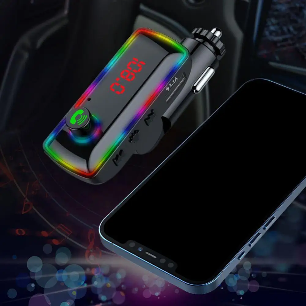 

Автомобильный Bluetooth-плеер, приемник, двойной Usb, многофункциональный, портативный, универсальный, быстрая зарядка, автомобильные принадлежности, автомобильное зарядное устройство, автомобильный mp3-плеер