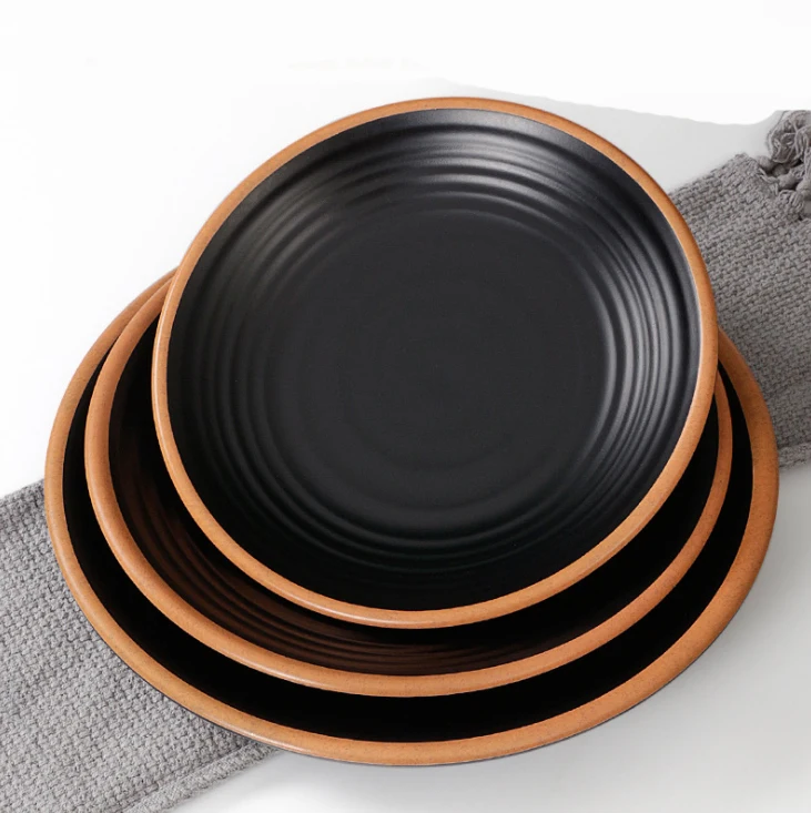 Melamine Tableware Restaurant Food Plate Round Imitation Porcelain Creative Plate