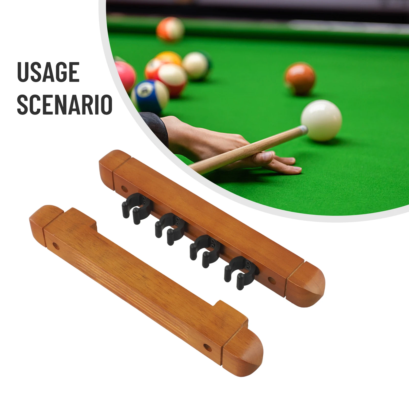 1 Pair Billiard Cue Holder Wall Hanging Fishing Rod Holders 4-Slot Stick Holder Clips For Snooker Billiard Game Sports Accessory billiard cue rack