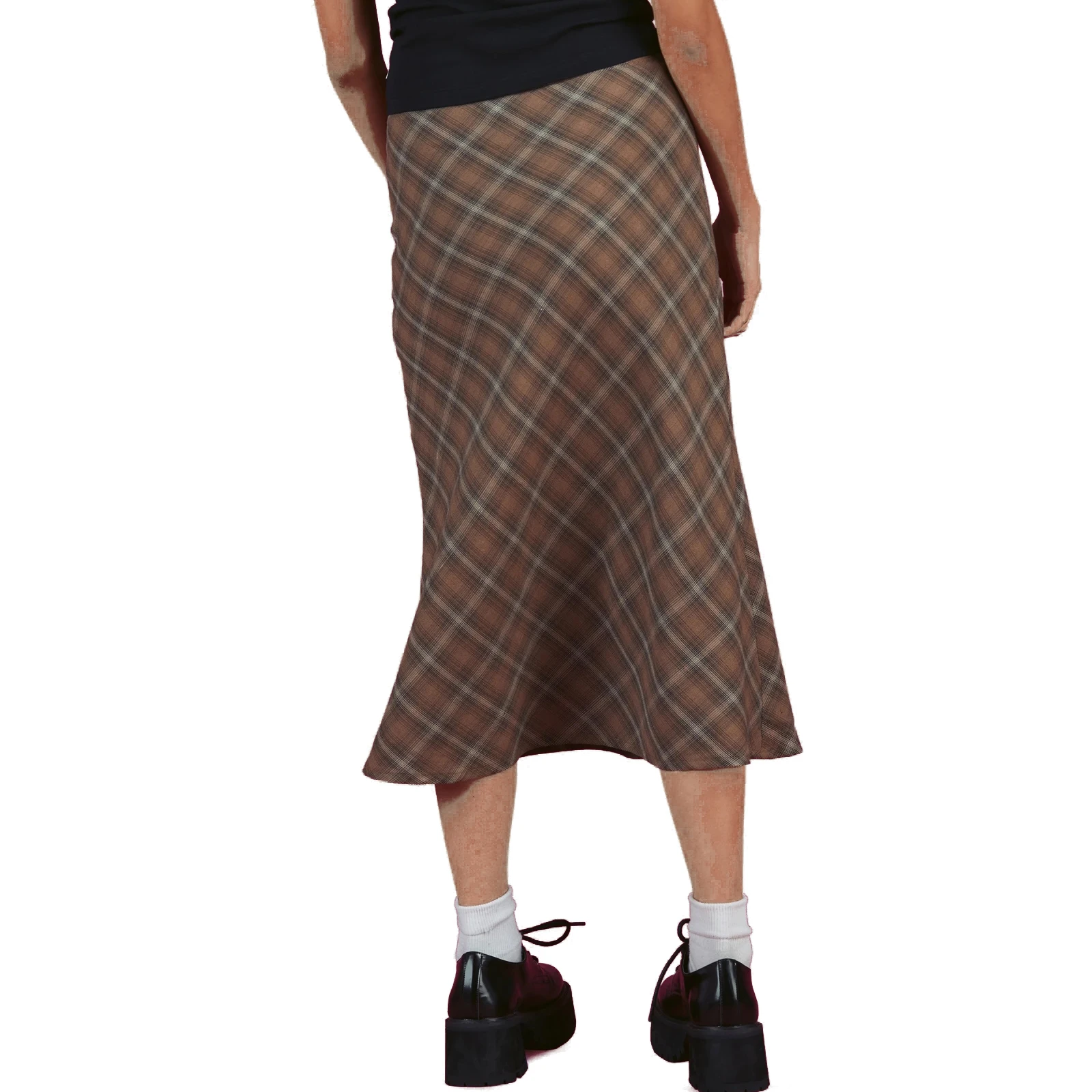 

Женская Длинная Юбка-миди в стиле ретро, трапециевидная эластичная юбка с цветочным принтом, облегающая богемная юбка-карандаш в стиле Харадзюку, 90-е