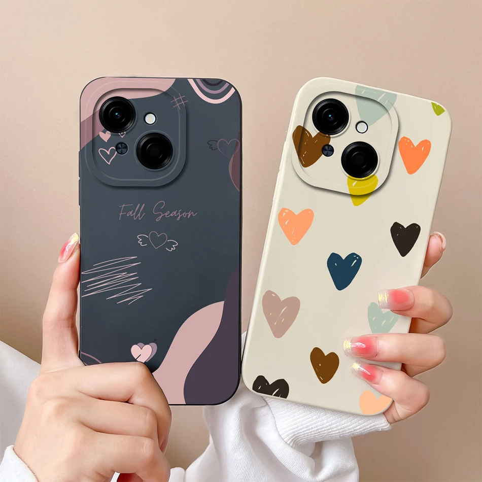 Tecno Fashion Phone Case - Soft Liquid Silicone Anti-Drop Housing