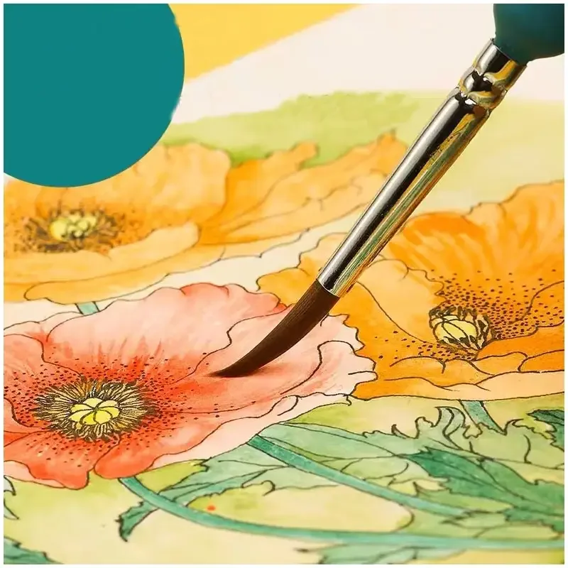 11Pcs/Set Hook Line Pen For Watercolor Oil Painting Extra Fine Soft Wolf Hair Hand Brush Gouache Acrylic Nail Art  Drawing 4