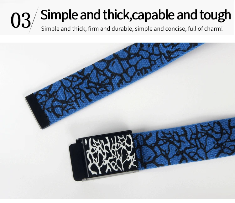 3,8cm Unisex Modischer Verstellbarer Lässiger Polyester-Leinengürtel 43 Zoll Denim Taillengürtel – Detail 5