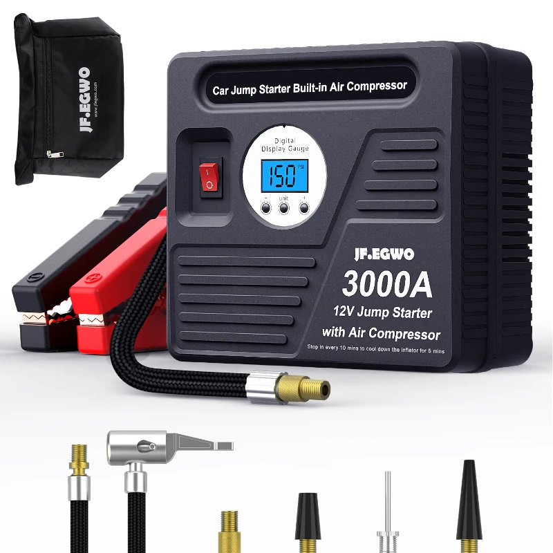 

Mini portable multi-function peak 3000A lithium auto emergency tool car booster jump start box battery pack starter