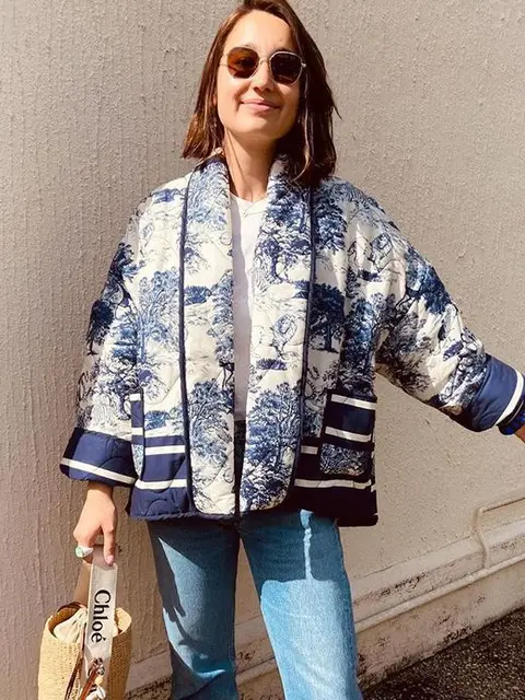 Puffer Coats Quilted Women Long Sleeved Short Cardigan
