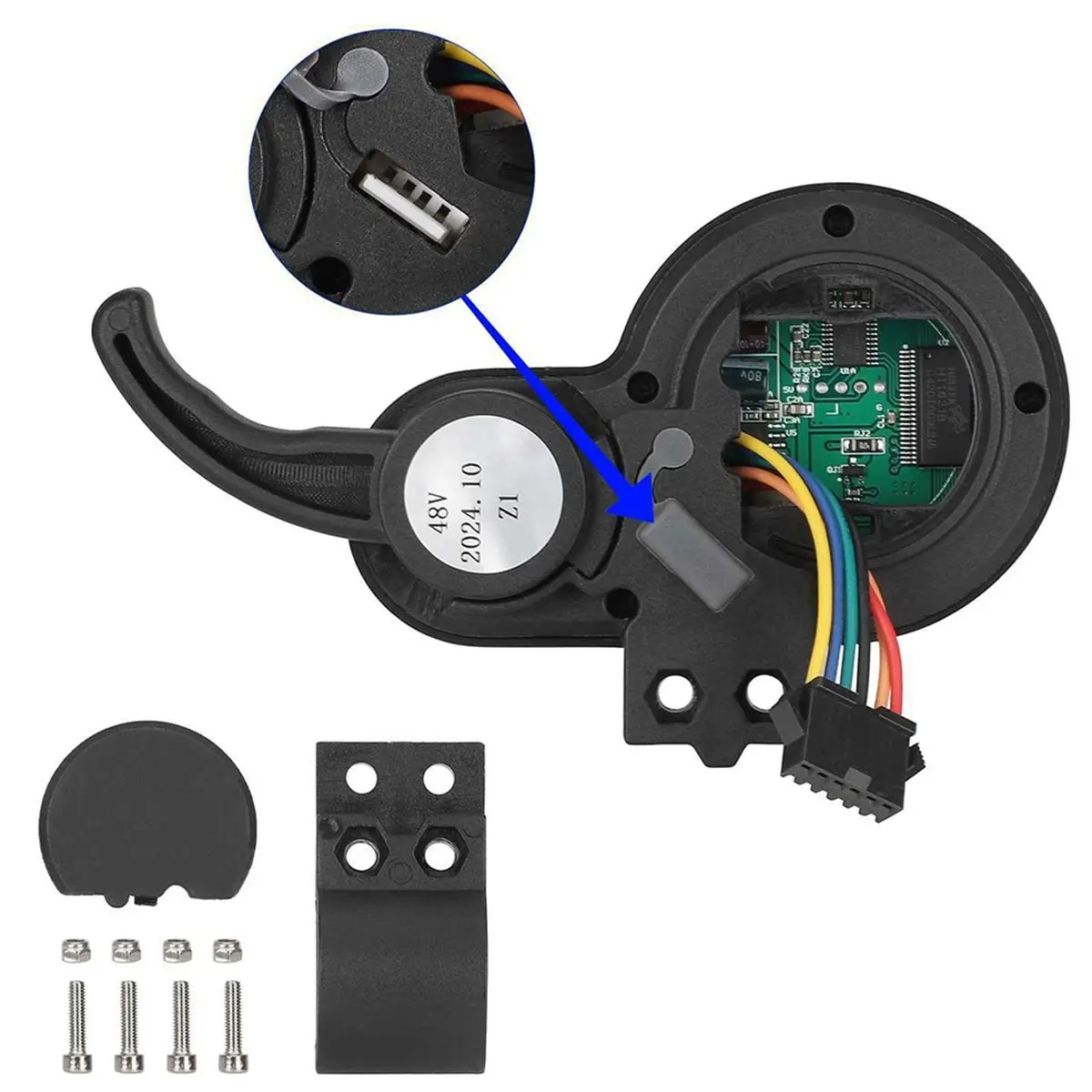 Pantalla LCD JN GD06 Para Bicicleta Eléctrica – 36V/48V, Conector Impermeable 5 Pines, Muestra Velocidad, Batería Y Fallos