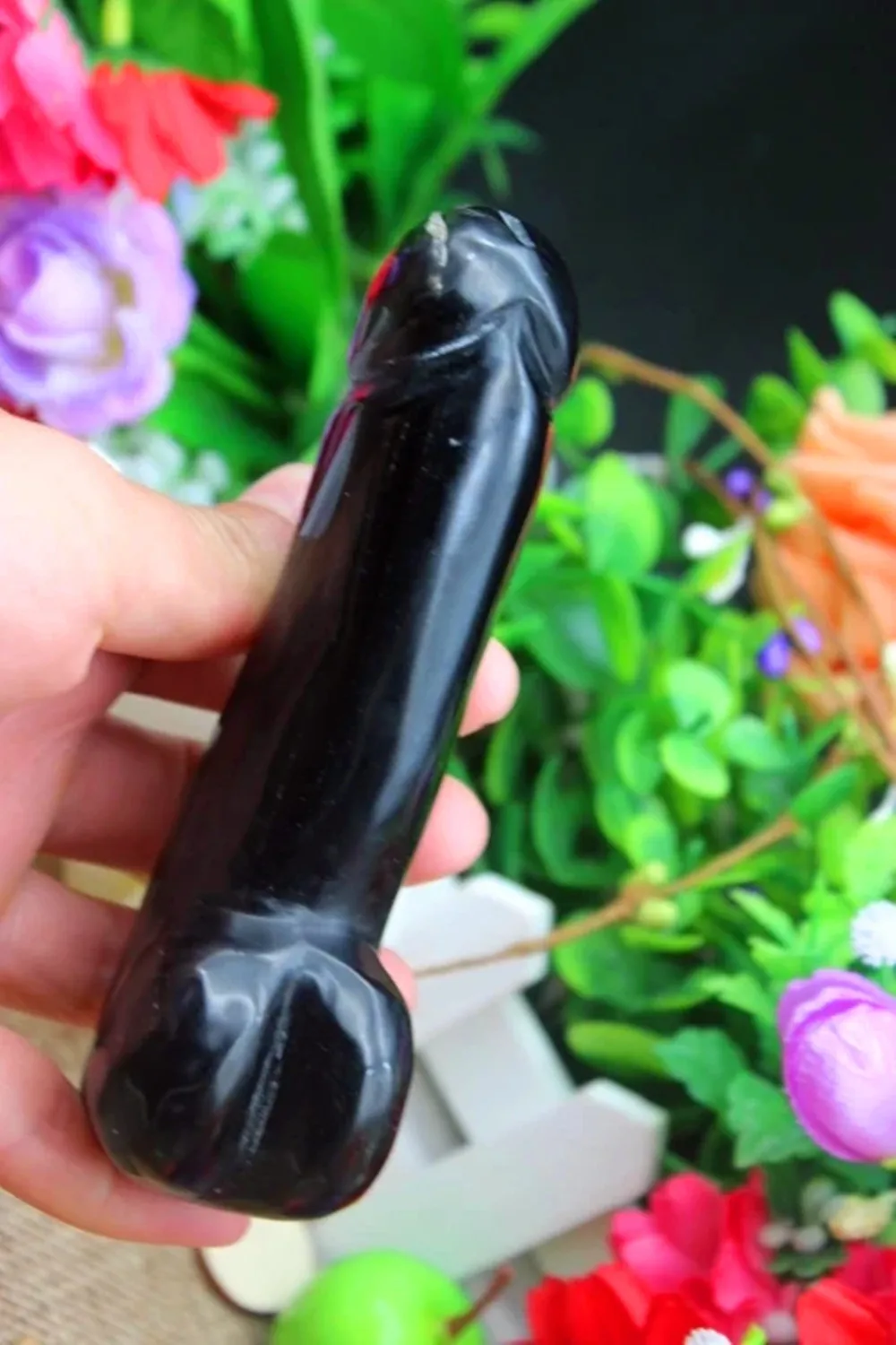 

120mm natural energy quartz crystal obsidian carved meridian Yin Massage stick care for women's health beauty treatment