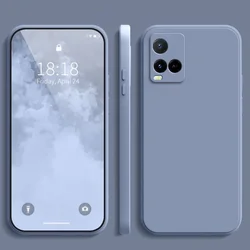 Solid Color Ultra Thin Matte Silicone Phone Case for Vivo Y21 (Gray)