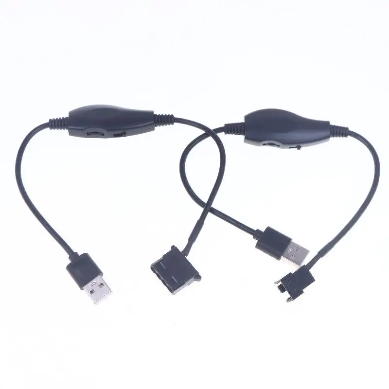11 W (watts) USB To 4Pin PWM 5V To 12V Boost Line Fan Power Adapter Connector Converter Cable With Adjust Switch