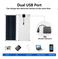 1000W panneau solaire 12V cellule solaire 10A-100A contrôleur Kit de plaque solaire pour téléphone RV voiture caravane maison Camping batterie extérieure 3