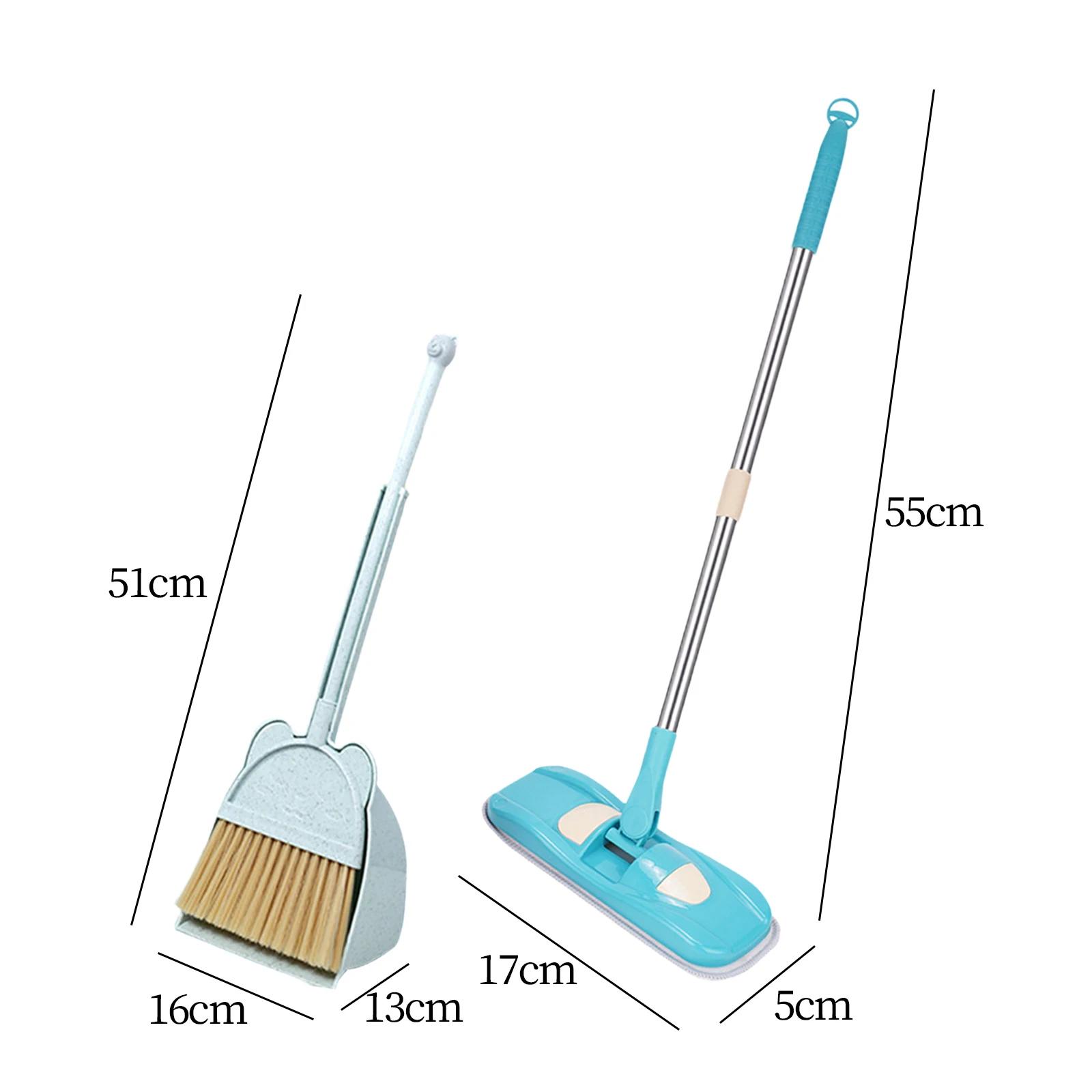 Children Housekeeping Cleaning Tools Mini Broom and Dustpan Mop Set Pretend Play for Preschool Kids Housekeeping Role Play Sets 5