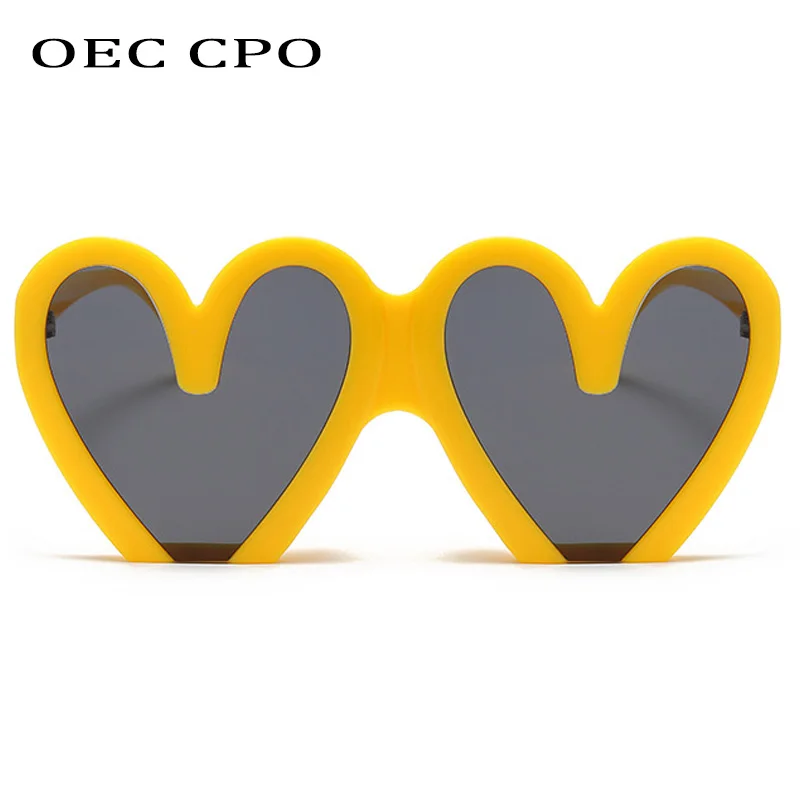 

One Piece Heart Shaped Sunglasses Women Oversized Goggle Eyewear Men Vintage Shades Fashion Eyeglass Multicolor Oculos De Sol