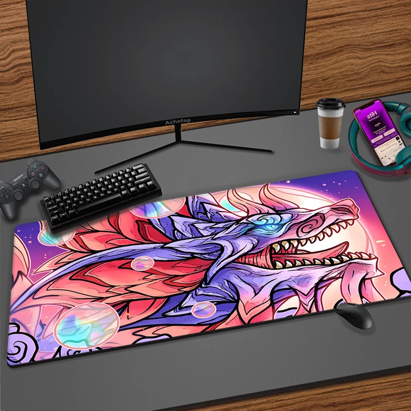 

Большой игровой коврик для мыши Monster Hunter Dragon 90x40 см, XXL, игровые аксессуары, коврик для мыши для ноутбука, антискользящий коврик для мыши для н...