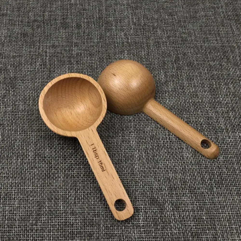Convenient Wooden Measuring Spoon 7.5/10/15/20/30/45ML Multipurpose Coffee Tea Sugar Spice Spoon Kitchen Soup Spoons