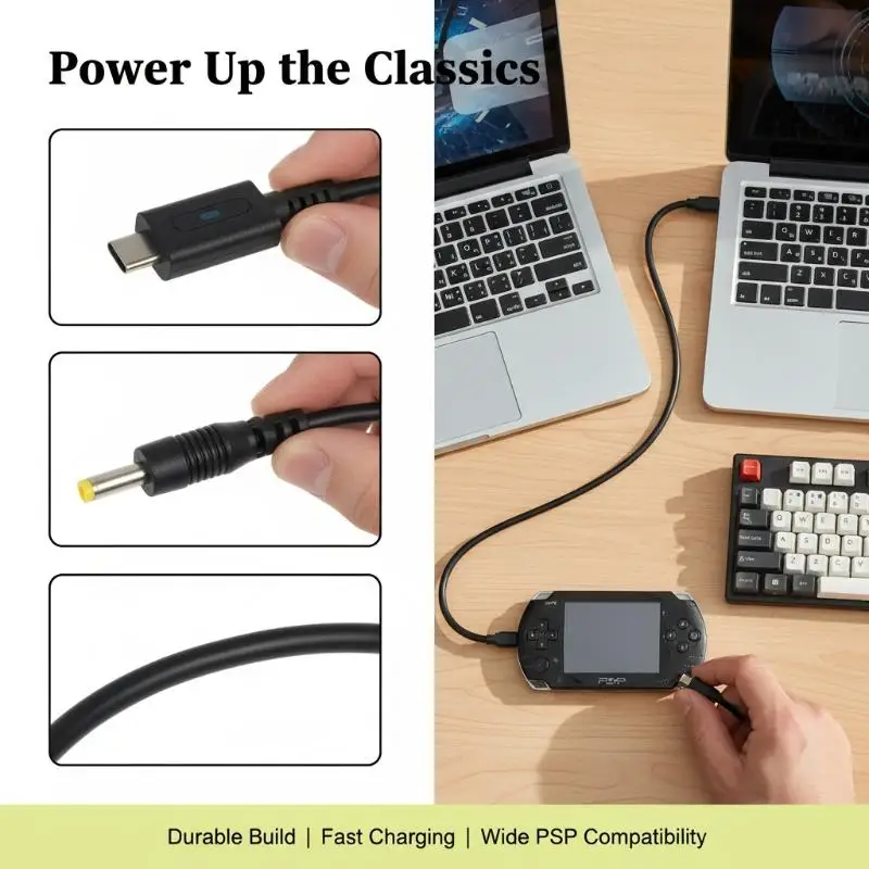 컨트롤러용 LED USB 충전 어댑터 2 in 1 휴대용 전원 케이블 간편 플러그 고속 충전 코드 애플리케이션