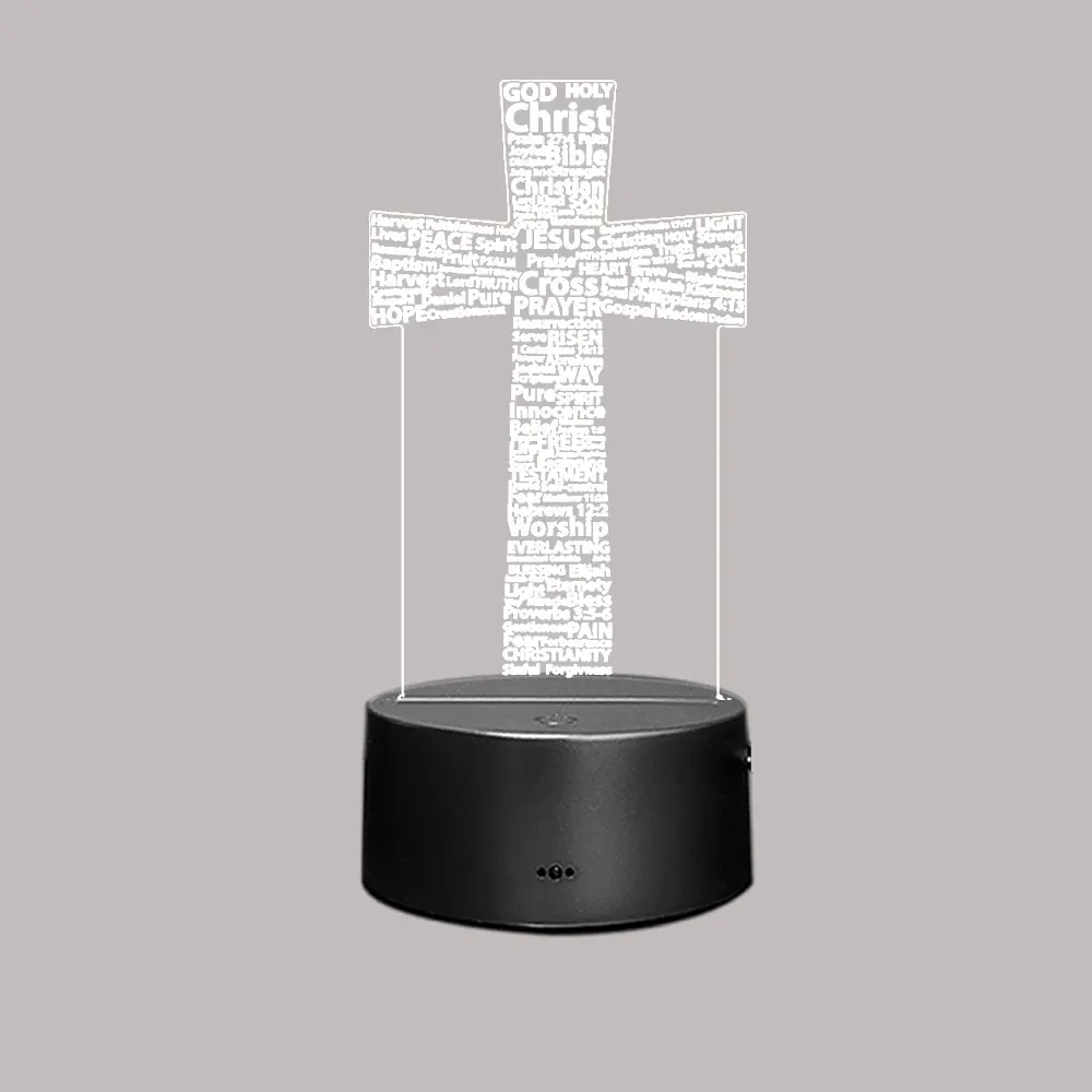 1PC trim panel Christ Cross Family Church Prayer Decoration ChurchLuminous Lighting Souvenir