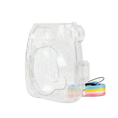 Crystal Protective Case Cover Pouch Shoulder Strap Fuji Fujifilm Instax Camera Instant Mini 9 8 8+ camera case