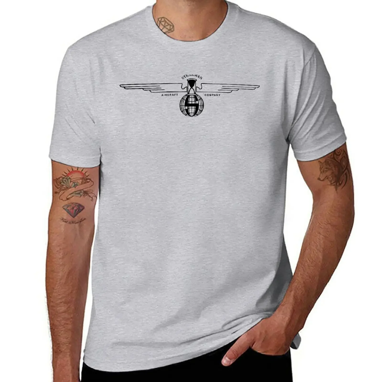 

Stearman Aircraft Logo (Black) T-Shirt customs design your own oversized graphics mens vintage t shirts