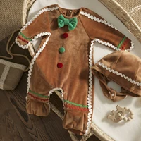 ma&baby 0-24M Christmas Baby Gingerbread Man Costumes  Newborn Infant Boy Girl Baby Romper Hat Long Sleeve Jumpsuit Xmas Clothes 3