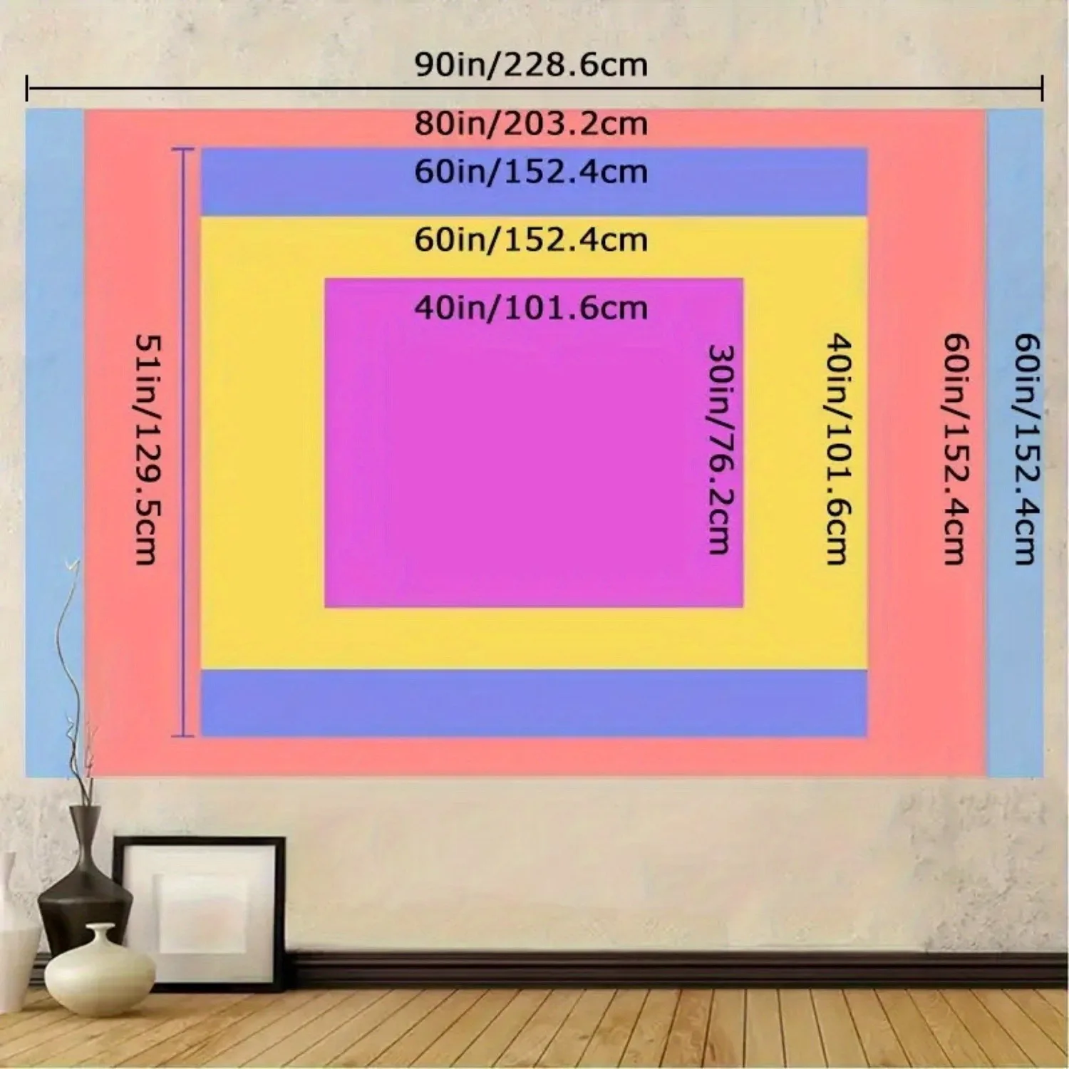 🪷 Sacred White Stone Buddha with Golden Lotus Halo – Spiritual Wall Tapestry 6