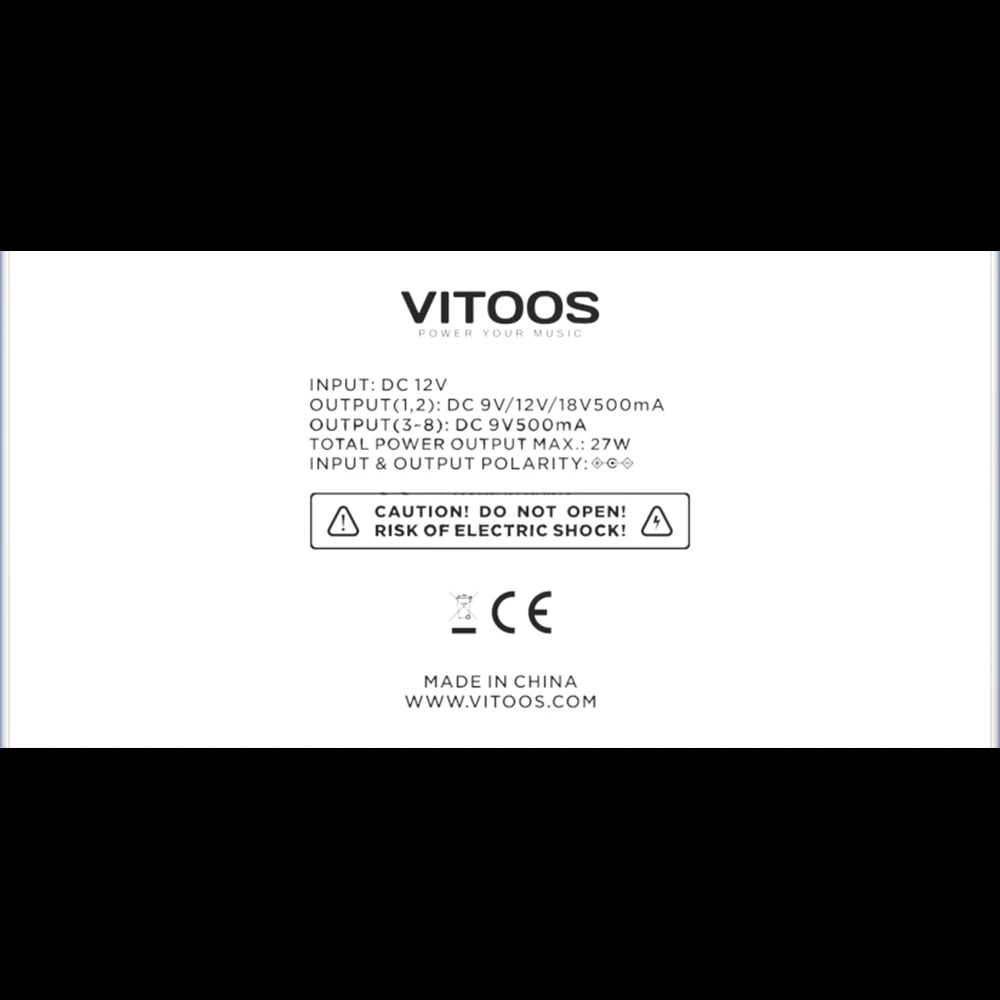 VITOOS DD8-SV2 ISO8 upgrade effect pedal power supply fully isolated Filter ripple Noise reduction High Power Digital effector