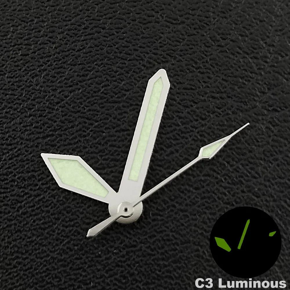 Green C3 Luminous 12.5mm Watch Hands - Premium Watch Accessories and Parts