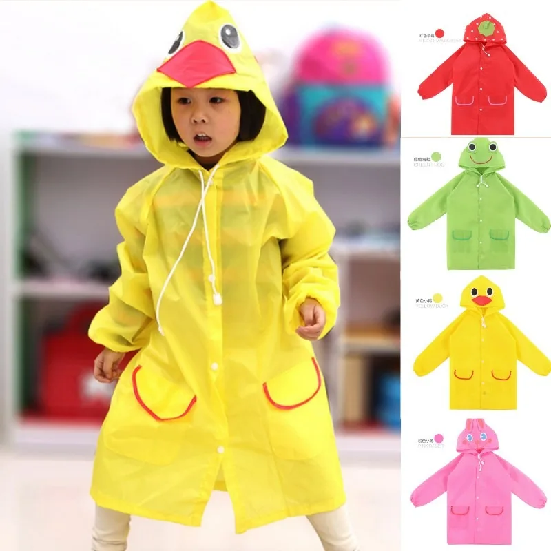 1PCS Children's cartoon raincoat Korean children's rain gear Cute baby poncho household goods playground Lovely and durable