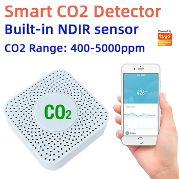 Tuya Smart WiFi/ZigBee Carbon Dioxide Meter NDIR High-Precision Real-Time Detection Intelligent Linkage Home School CO2 Detector 1