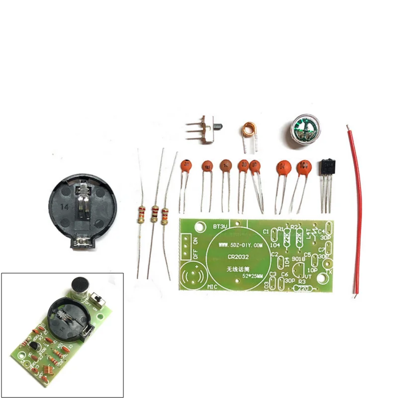 

FM Transmitter Frequency Module Wireless Microphone Module DIY Kits Board Parts Simple Electronic Study Traning Suite 88-108MHz