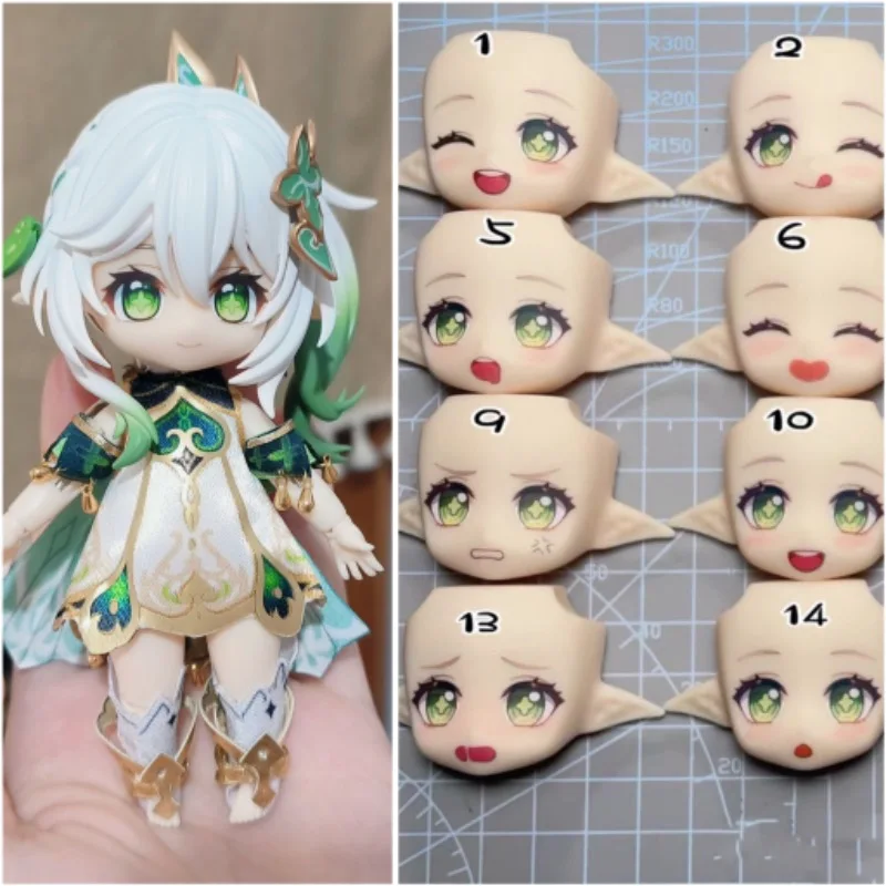 Nahida Ob11 Face Genshin Impact Buer GSC YMY 1/12 Doll Handmade Water Sticker Faceplate Anime Game Cosplay Toy Accessories 60 sheets genshin impact kawaii stationery note pad square 75x75mm sticky notebooks for students office accessories