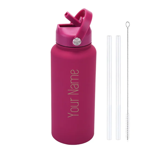 Customized Insulated Water Bottle with Straw 1