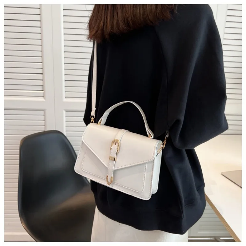 Minimalist Women's Crossbody Bag With Top Handle And Flap Design_voghion.com