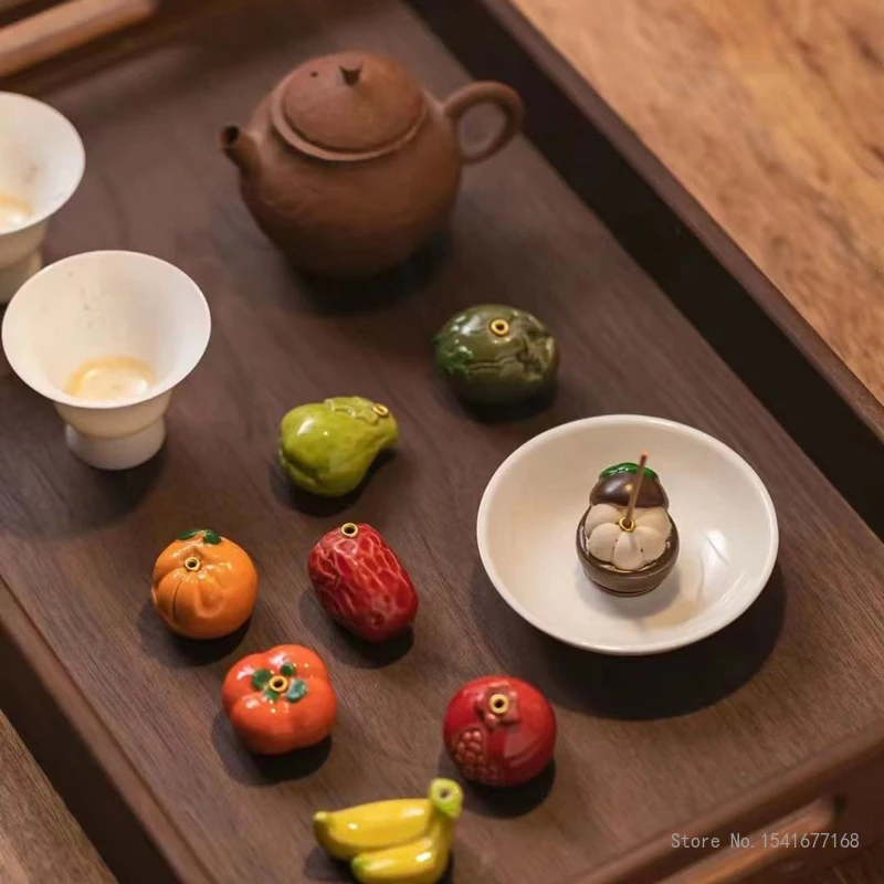 Creative New Fruit Style Small Incense Burner, Cute Fragrance Insertion Indoor Tea Ceremony Living Room Home Fragrance Stove 1Pc