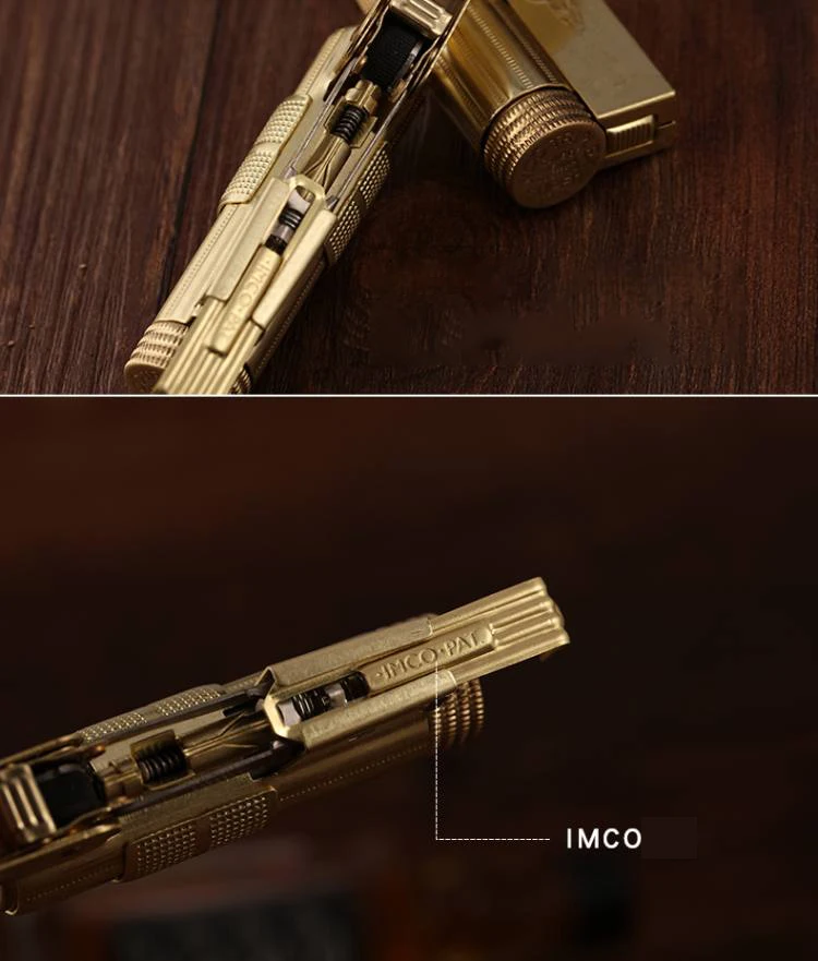Description Picture 3 of itemIMCO 6700 Vintage Stainless Steel Metal Lighter Austrian Gasoline Grinding Wheel Lighter Kerosene Series Genuine With Box