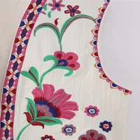 KEYANKETIAN Women Vintage Floral Embroidered Open WaistCoat Ladies National Style Vest Jacket Outfits Casual Vacation Crop Top - Image 3