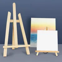 Mini Shelf Natural Wood Tripod Easel Frame Painting Craft Holder Desktop Painting Table Name Card Stand Display Holder Children 1