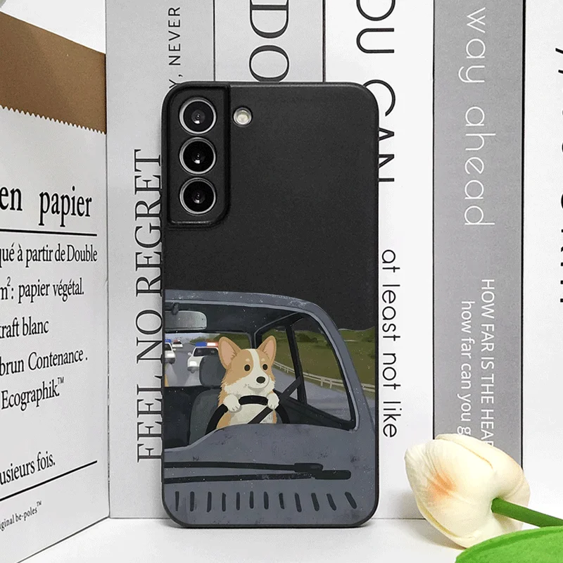 Charming Cartoon Animal Couple Dog Printed Soft Phone Case Cover