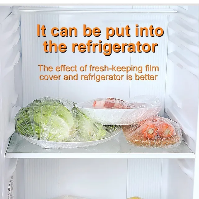 100Db -Os Élelmiszer -Borító Táskák Film Eldobható Műanyag Fedelek Gyümölcs Tálak Csésze Sapkák Tároló Konyha Friss Megtartó Táska Charlotte - Image 6
