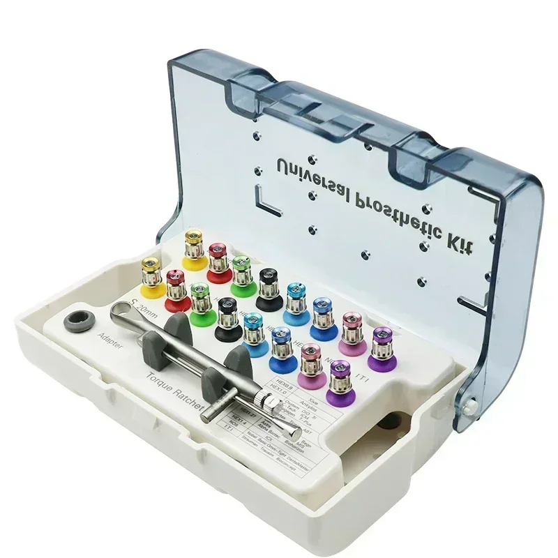 16 stücke Bunte Dental Schraubendreher Drehmoment Schraubendreher Schlüssel Werkzeuge Prothetische Kit Universal Implantat Reparatur Tool Kit